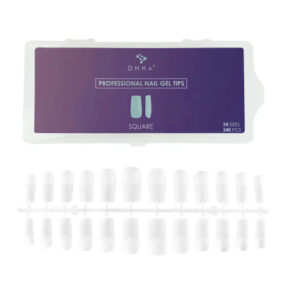 DNKa' Nail Gel Tips Professionali Square, 240pcs